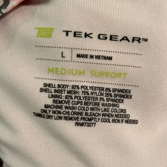 Tek Gear Med Support Sports Bra, Women’s L - Picture 3 of 5